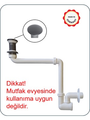 Dallmer Yer Kazandıran Lavabo Sifonu 137 - Taşma Deliksiz,Lavabo Dolabında ve Çekmecesinde,Lavabo Altında Duvara Bitişik Montajlı Koku Önleyici S Sistemi,Kolay Temizlenir Giderli, Ayarlanabilir Borulu