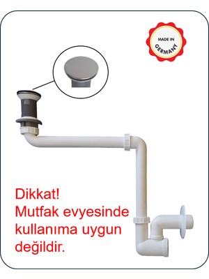 Dallmer Yer Kazandıran Lavabo Sifonu 137 - Taşma Deliksiz,Lavabo Dolabında ve Çekmecesinde,Lavabo Altında Duvara Bitişik Montajlı Koku Önleyici S Sistemi,Kolay Temizlenir Giderli, Ayarlanabilir Borulu