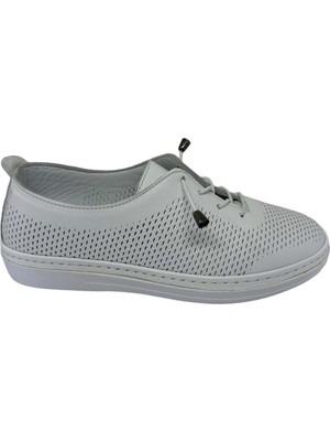 Tardelli Hakiki Deri Ortopedik Latik Bağcıklı Kadın Ayakkabı CKR00936 - 40