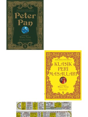 Peter Pan  /  Klasik Peri Masalları 2 Kitap Set Özel Baskılar (Ciltli)  (Matematik Öğreten Cetvel)