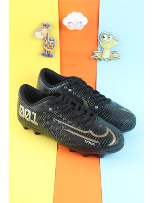 Moda Lime Çocuk Krampon Çim Saha Erkek Çocuk Futbol Ayakkabı Çivili Futbol Spor Ayakkabısı