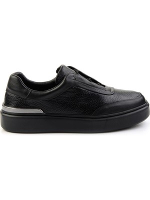 Siyah Napa Hakiki Deri Erkek Sneaker E01347029043