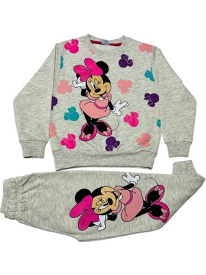 Kız Çocuk Iki Iplik Şardonlu Minnie Mouse Desenli Eşofman Takımı