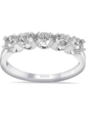 Keops Pırlanta D Renk 0.50 Karat Pırlanta Beştaş Yüzük