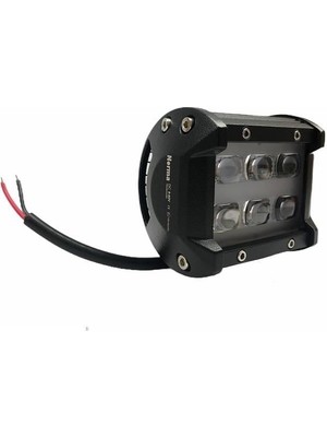 Norma 9V-60V LED Bar Off-Road Çift Sıra Beyaz (6 x 3W) (93*78*65 Mm)