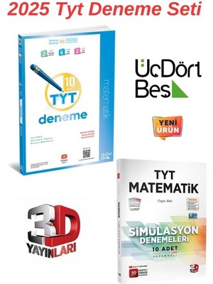 ÜçDörtBeş Yayınları Tyt Matematik Deneme Seti 2025