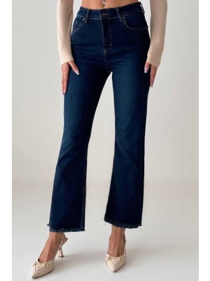 Paçaları Püskülllü,likralı Kot Pantolon