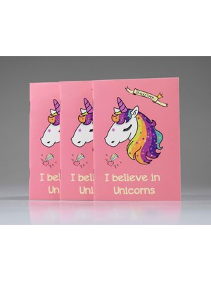 Unıcorn 3'lü Mini Not Defter