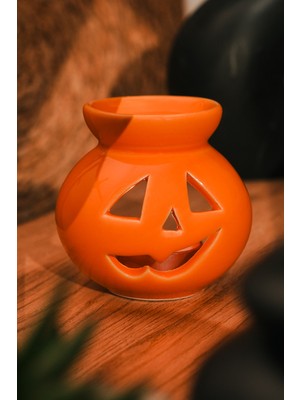 Love Bundles Bal Kabağı Modeli | Seramik El Yapımı Buhurdanlık | Mumluk | Hallowen (1 Adet Tealight Mum Ile)