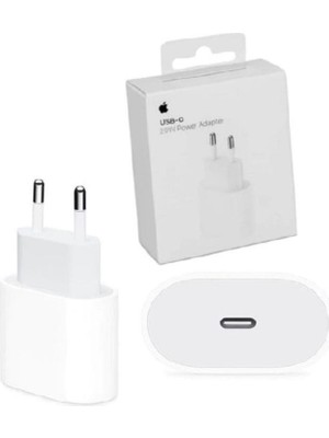 Apple Orjinal Güç Adaptörü 20W iPhone 13 İçin Hızlı Şarj Uyumlu Type-C Bağlantı Tipi