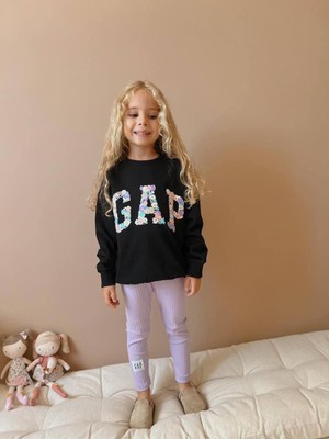 Rapapa Çiçek Baskılı Taytlı Kız Çocuk Takım 1636 Lila