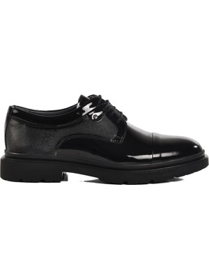 Ayakmod Siyah Rugan Erkek Klasik Ayakkabı 015 M