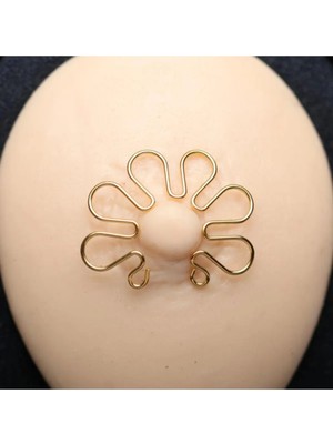 Cerrahi Çelik Sahte Memeucu/fake Nipple Piercing ( 1 Adet) - Piercing Deliği Gerektirmez