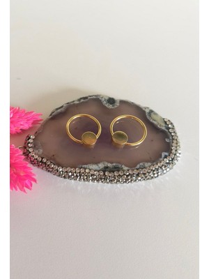 %100 Cerrahi Çelik Disk Kilitli Memeucu Halka Piercing - Halka Çapı 10 mm - 2 Adet