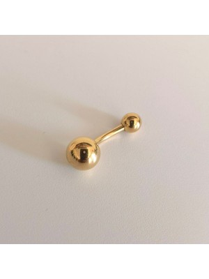 %100 G23 Titanyum Göbek Piercing - Bar Uzunluğu 10 mm - 1 Adet