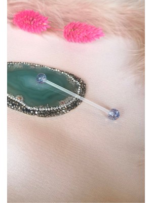 Bylin Bioplast Şeffaf Köprü / Endüstriel Piercing-Bar Boy 38mm/ 1 Adet