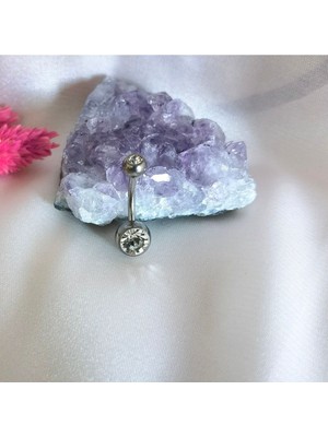 %100 G23 Titanyum Ilk Delim Göbek Piercingi - Bar Uzunluğu 12 Mm- 1 Adet