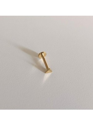 Bylin Cerrahi Çelik Üçgen Dudak Pıercıng, Tragus ve Helıx -Bar Uzunluğu 8mm-1 adet