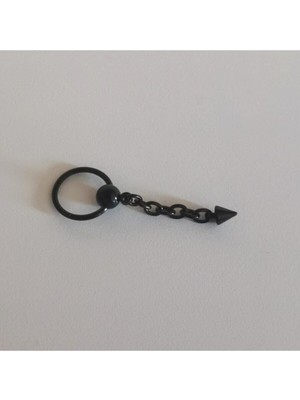 %100 316 L Cerrahi Çelik Zincir Spayk Çelik Halka Piercing - 1 Adet