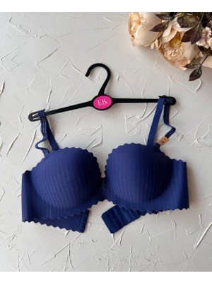 Jennie Ithal Lazer Kesim Dikişsiz Parlak Ipli El Kaplı Push-Up Sütyen -FK1204