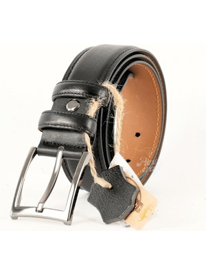 Battal Boy / Büyük Beden 3,5 cm Klasik Erkek Hakiki Deri Kemer