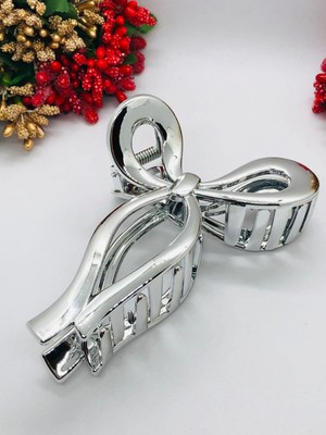 İnderin Kadın Büyük Boy Sonsuzluk Fiyonk Model Mandal Toka Pinterest Tarzı (11CM)