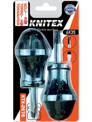 Knitex 2pcs - Yıldız-Düz  Topaç Tornavida Seti 6X35