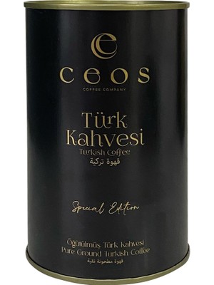 Ceos Coffee Türk Kahvesi Taze Çekilmiş Teneke Kutu (250 gr)