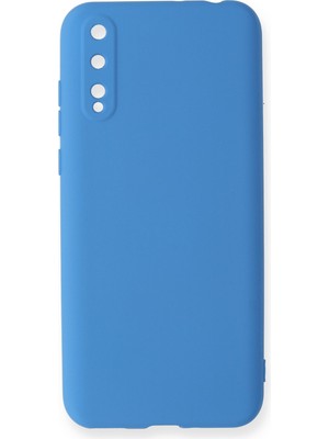 Bilişim Akademi  Huawei Y8P Kılıf Silikon Kılıf Yumuşak Kılıf Içi Kadife Lansman - Mavi