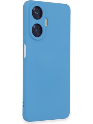 Bilişim Akademi  Realme C55 Kılıf Silikon Kılıf Yumuşak Kılıf Içi Kadife Lansman - Mavi