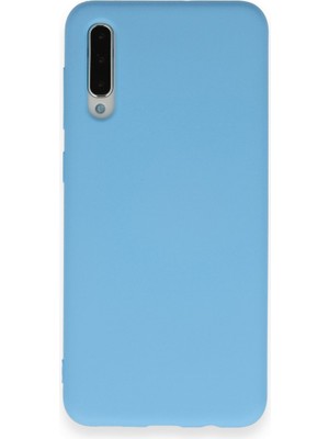 Bilişim Akademi  Samsung Galaxy A50 Kılıf Silikon Kılıf Yumuşak Kılıf Içi Kadife Lansman - Mavi