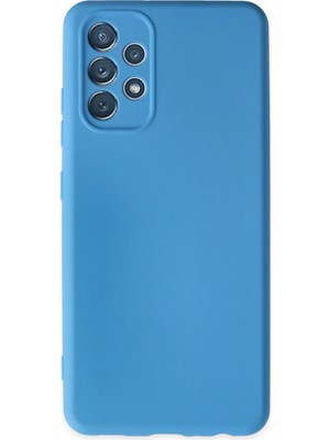 Bilişim Akademi  Samsung Galaxy A13 4g Kılıf Silikon Kılıf Yumuşak Kılıf Içi Kadife Lansman - Mavi
