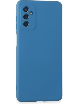 Bilişim Akademi  Samsung Galaxy M52 5g Kılıf Silikon Kılıf Yumuşak Kılıf Içi Kadife Lansman - Mavi