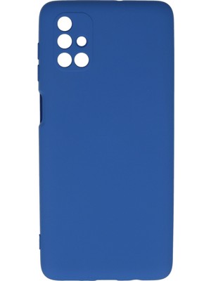Bilişim Akademi  Samsung Galaxy M51 Kılıf Silikon Kılıf Yumuşak Kılıf Içi Kadife Lansman - Mavi