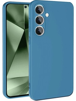 Bilişim Akademi  Samsung Galaxy S24 Fe Kılıf Silikon Kılıf Yumuşak Kılıf Içi Kadife Lansman - Mavi