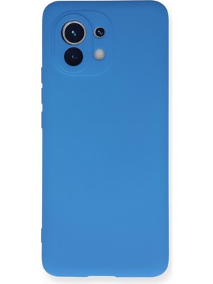 Bilişim Akademi  Xiaomi Mi 11 Kılıf Silikon Kılıf Yumuşak Kılıf Içi Kadife Lansman - Mavi