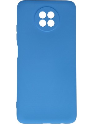 Bilişim Akademi  Xiaomi Redmi Note 9 5g Kılıf Silikon Kılıf Yumuşak Kılıf Içi Kadife Lansman - Mavi