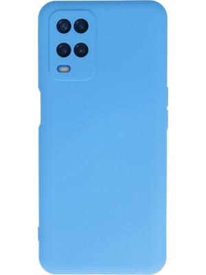 Bilişim Akademi  Oppo A54 4g Kılıf Silikon Kılıf Yumuşak Kılıf Içi Kadife Lansman - Mavi