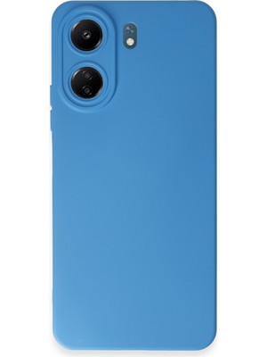 Bilişim Akademi  Xiaomi Poco C65 Kılıf Silikon Kılıf Yumuşak Kılıf Içi Kadife Lansman - Mavi