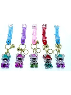 Acornbella Taşlı Ayıcık Silikon Anahtarlık