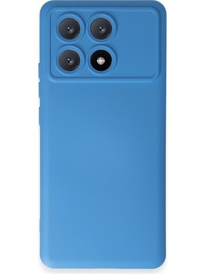 Bilişim Akademi  Xiaomi Poco X6 Pro Kılıf Silikon Kılıf Yumuşak Kılıf Içi Kadife Lansman - Mavi