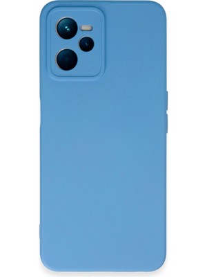 Bilişim Akademi  Realme C35 Kılıf Silikon Kılıf Yumuşak Kılıf Içi Kadife Lansman - Mavi