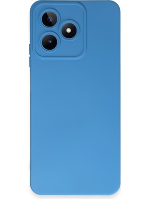 Bilişim Akademi  Realme C53 Kılıf Silikon Kılıf Yumuşak Kılıf Içi Kadife Lansman - Mavi