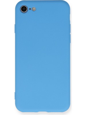Bilişim Akademi Apple iPhone 7 Kılıf Silikon Kılıf Yumuşak Kılıf Içi Kadife Lansman - Mavi