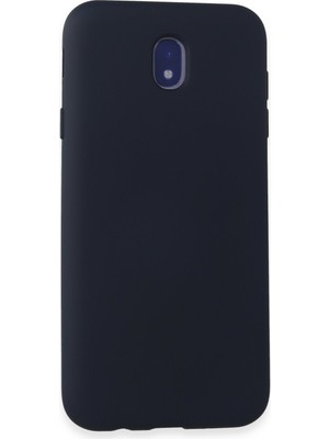  Samsung Galaxy J7 Pro / J730 Kılıf Silikon Kılıf Yumuşak Kılıf Içi Kadife Lansman - Koyu Mavi