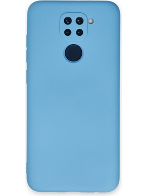 Bilişim Akademi  Xiaomi Redmi Note 9 Kılıf Silikon Kılıf Yumuşak Kılıf Içi Kadife Lansman - Mavi