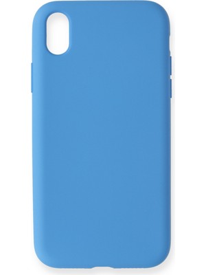 Bilişim Akademi  Apple iPhone Xr Kılıf Silikon Kılıf Yumuşak Kılıf Içi Kadife Lansman - Mavi