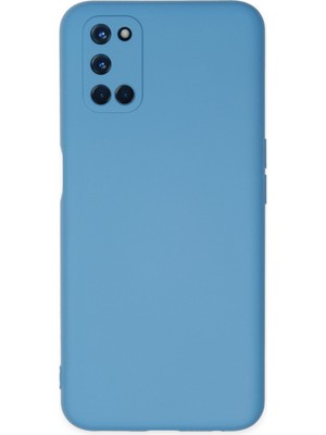 Bilişim Akademi  Oppo A52 Kılıf Silikon Kılıf Yumuşak Kılıf Içi Kadife Lansman - Mavi