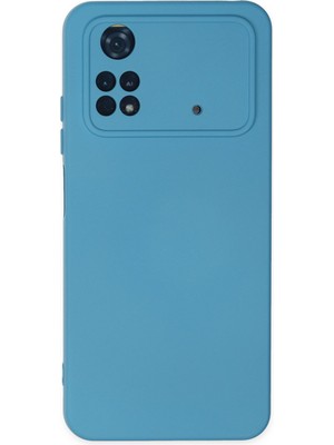 Bilişim Akademi  Xiaomi Poco M4 Pro 4g Kılıf Silikon Kılıf Yumuşak Kılıf Içi Kadife Lansman - Mavi