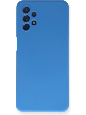 Bilişim Akademi  Samsung Galaxy A52 Kılıf Silikon Kılıf Yumuşak Kılıf Içi Kadife Lansman - Mavi